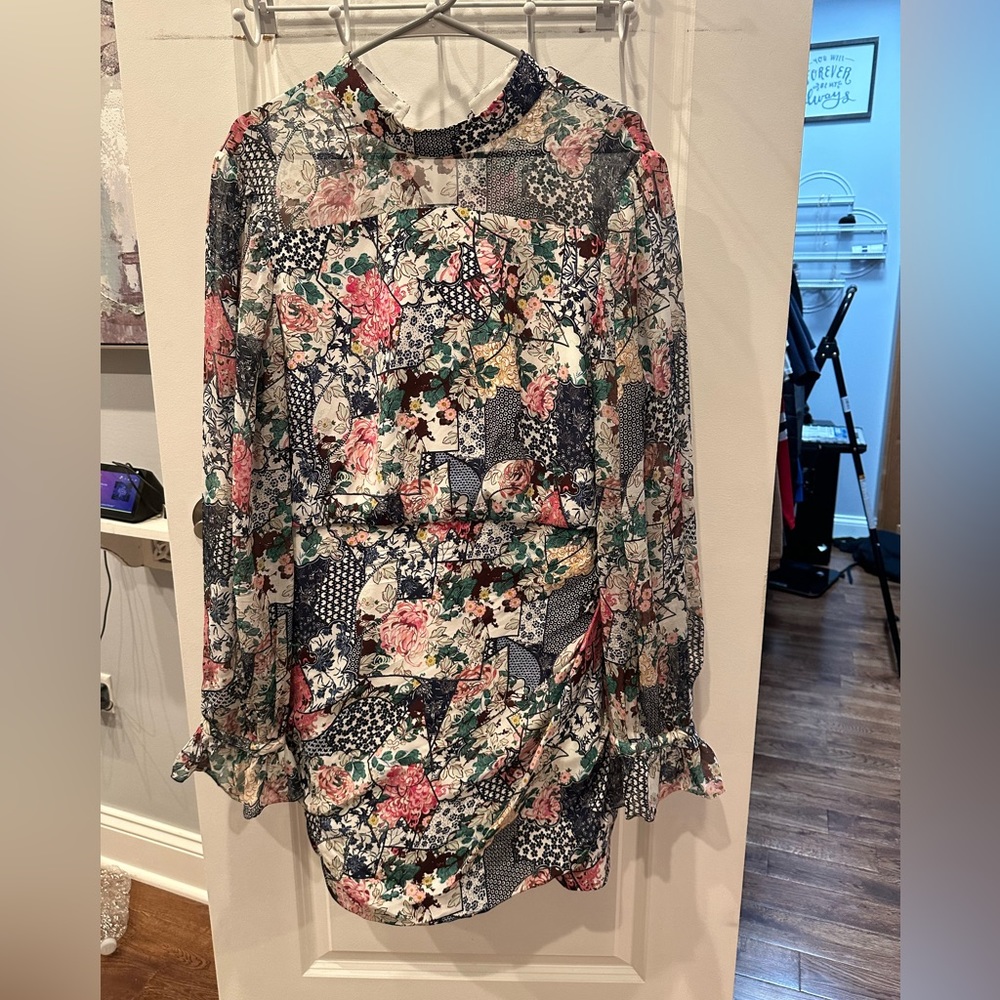 *LIKE NEW*Sz 12*Saloni* Jacquard Rina B Dress